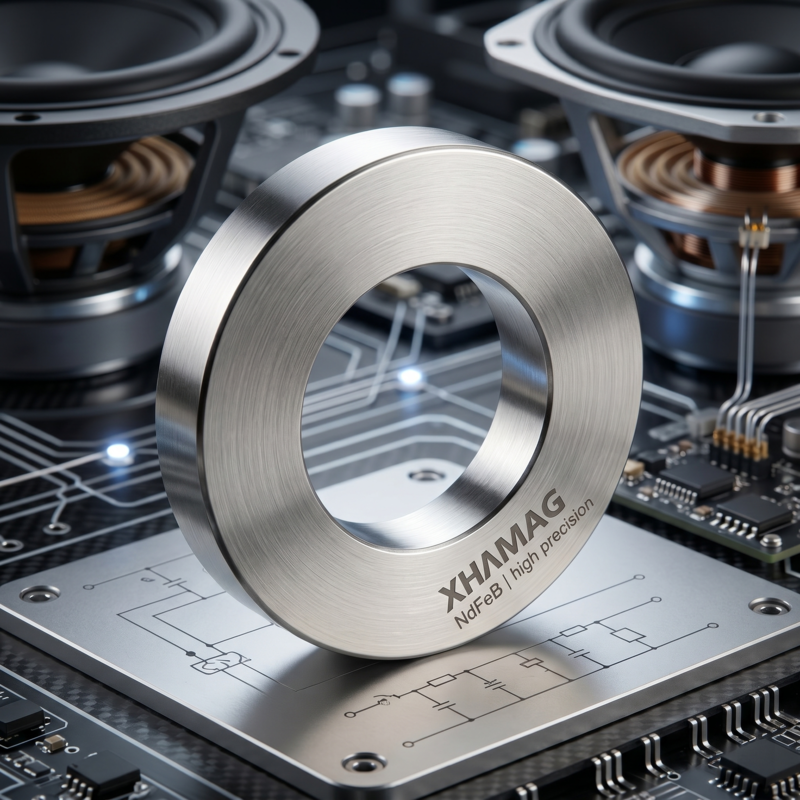 Large N35 ring NdFeB magnet for speaker and sensor applications — XHMAG
