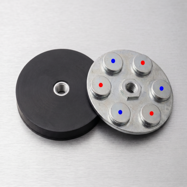 Rubber coated NdFeB magnet N35 non-slip mounting — XHMAG