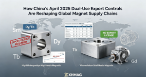NdFeB magnet export license,China rare earth export controls 2025,dysprosium terbium free magnets,MOFCOM Announcement No. 18